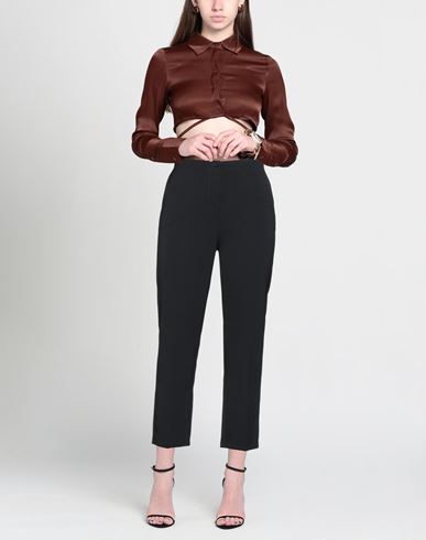 Woman Pants Black Size 8 Polyester, Elastane