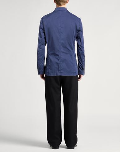 Man Blazer Navy Size 40 Cotton, Elastane