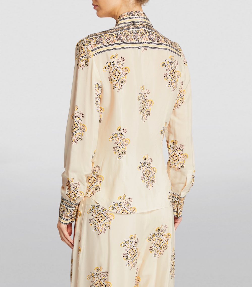 Silk-Blend Printed Shirt