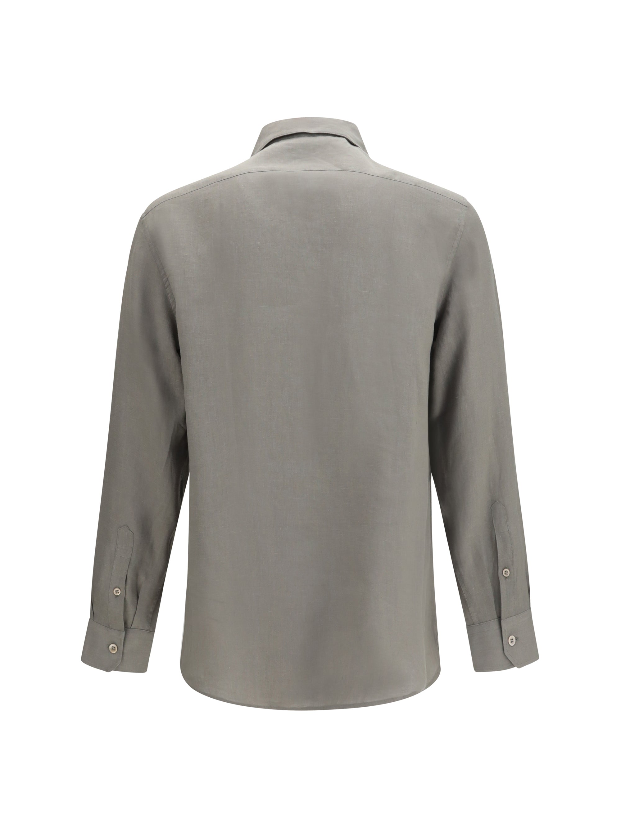 Easy-Fit Linen Shirt — Khaki