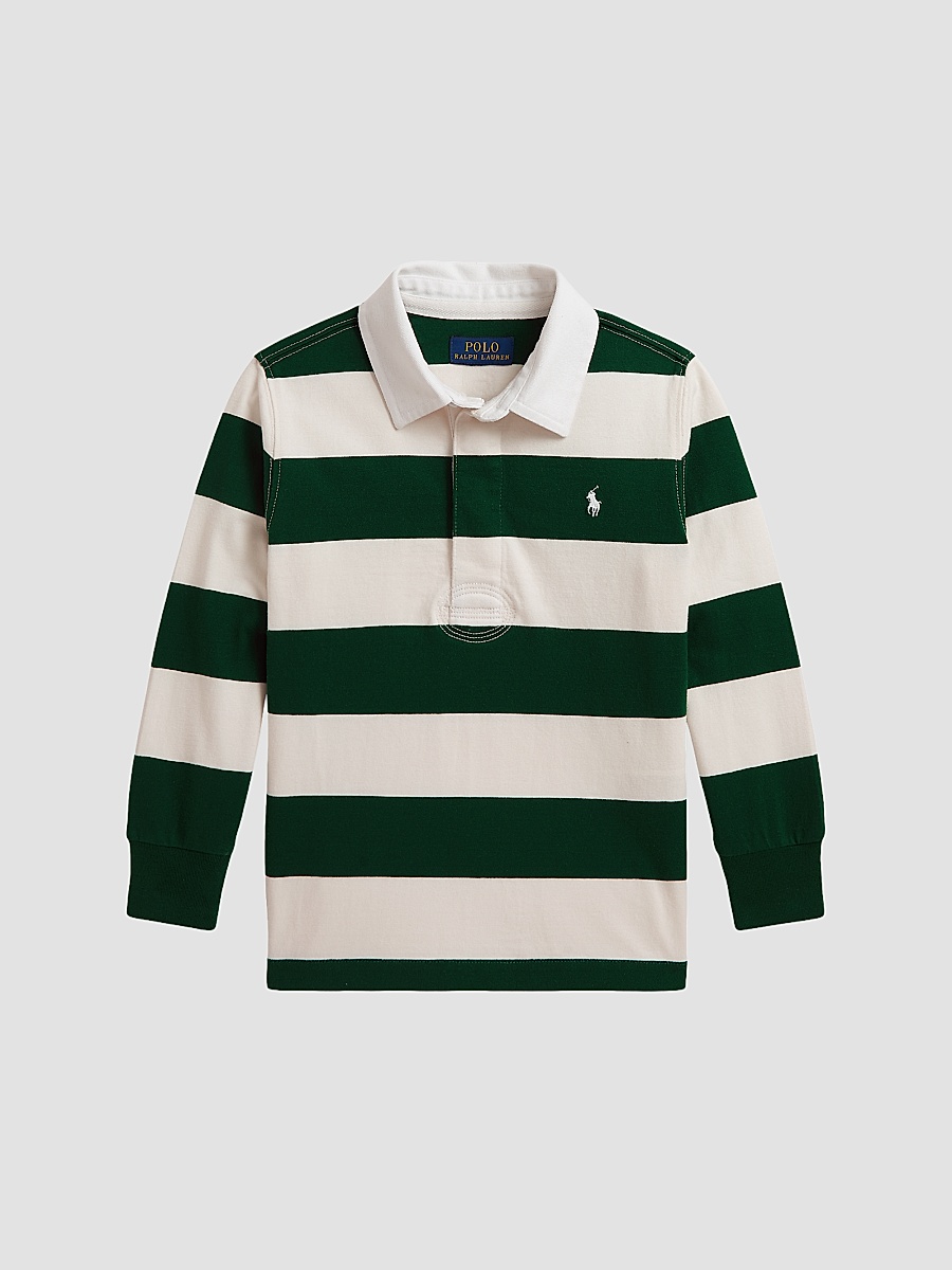 Little Boy's & Boy's The Iconic Rugby Shirt - Hunter Green Nevis