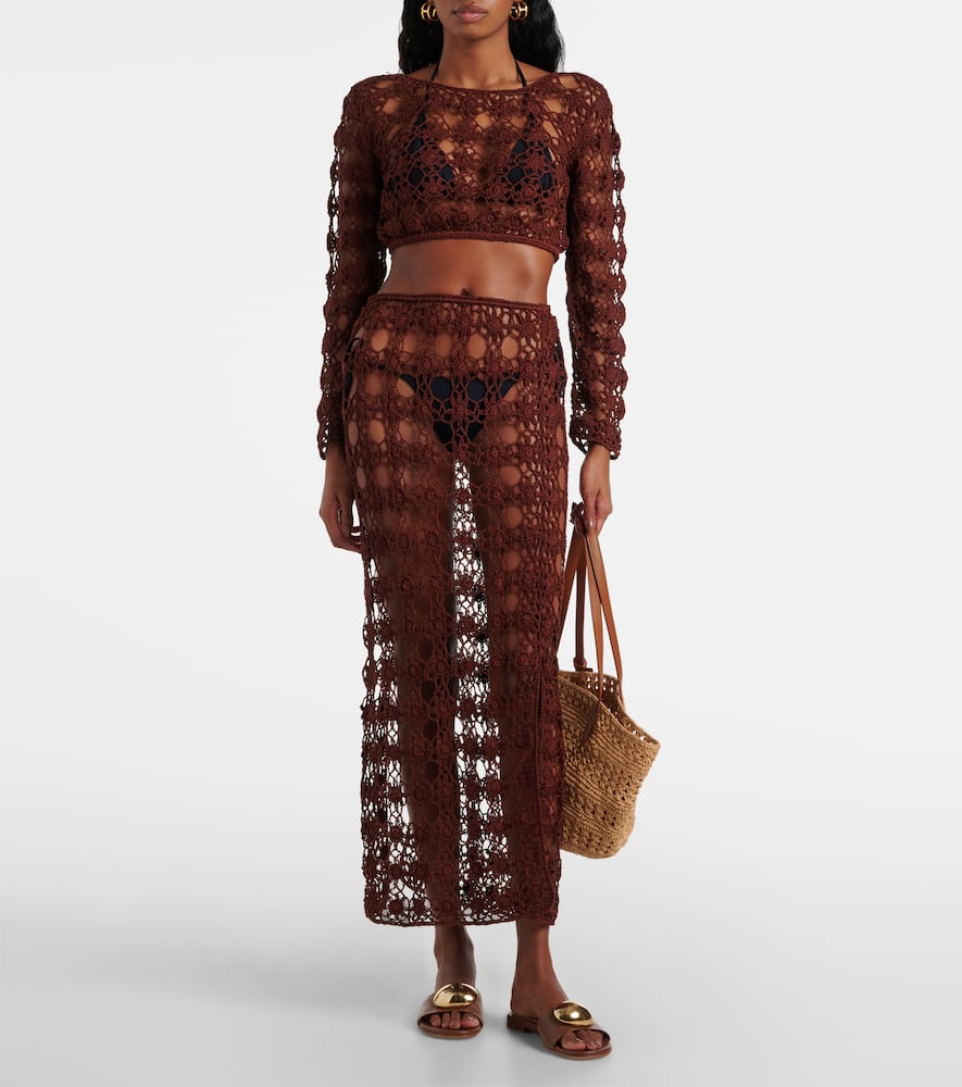 Anna Kosturova Crochet cotton minidress