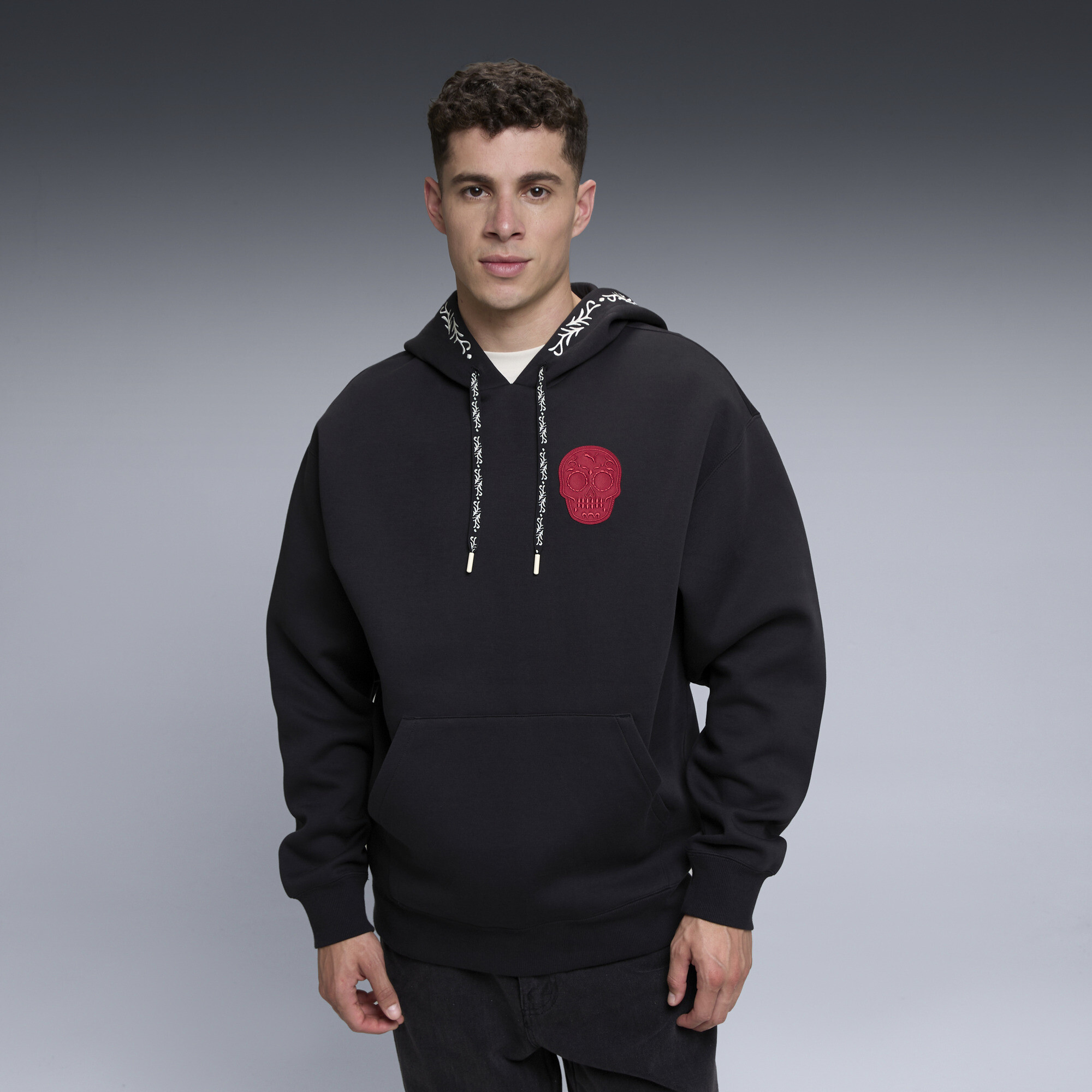 PUMA Dia De Muertos Relaxed Hoodie in Black
