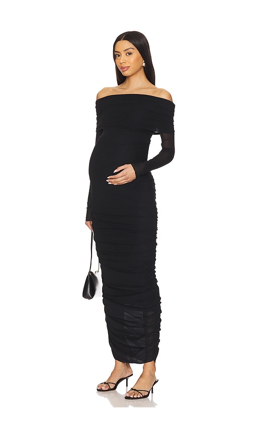 BUMPSUIT SCHULTERFREIES MAXIKLEID in Black. Größe S. Also in