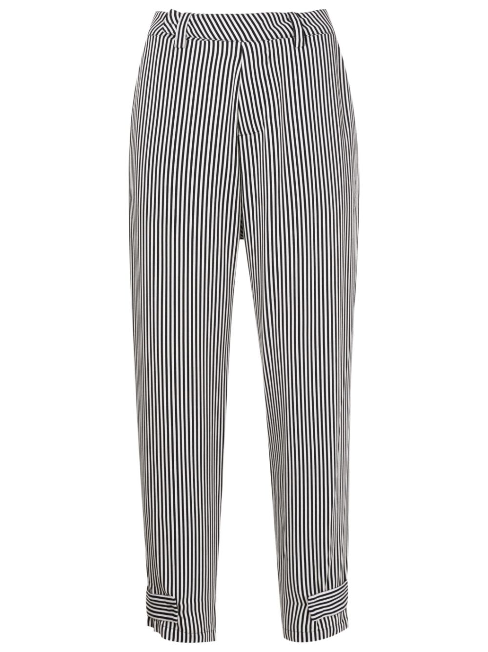 Vertical-stripe tapered trousers - Neutrals