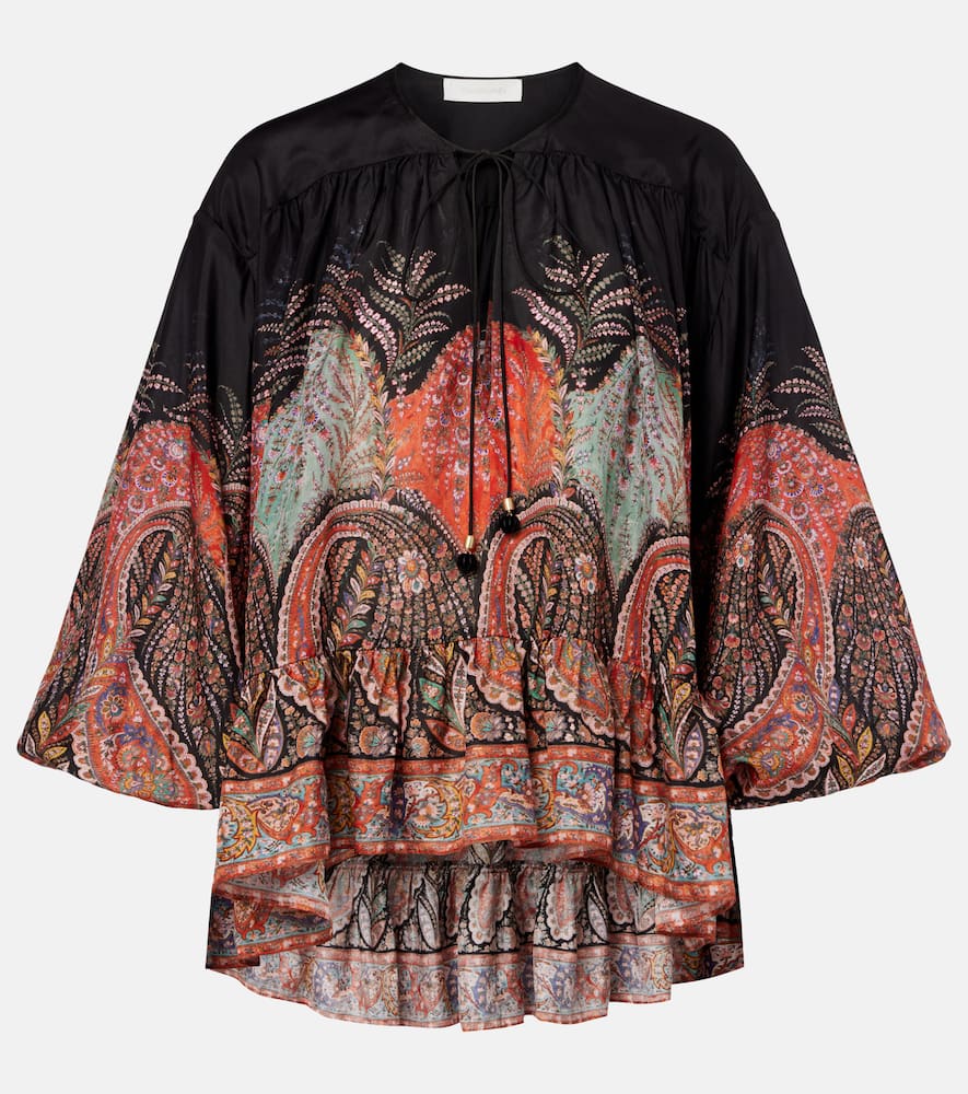 Rhiannon ruffled silk top