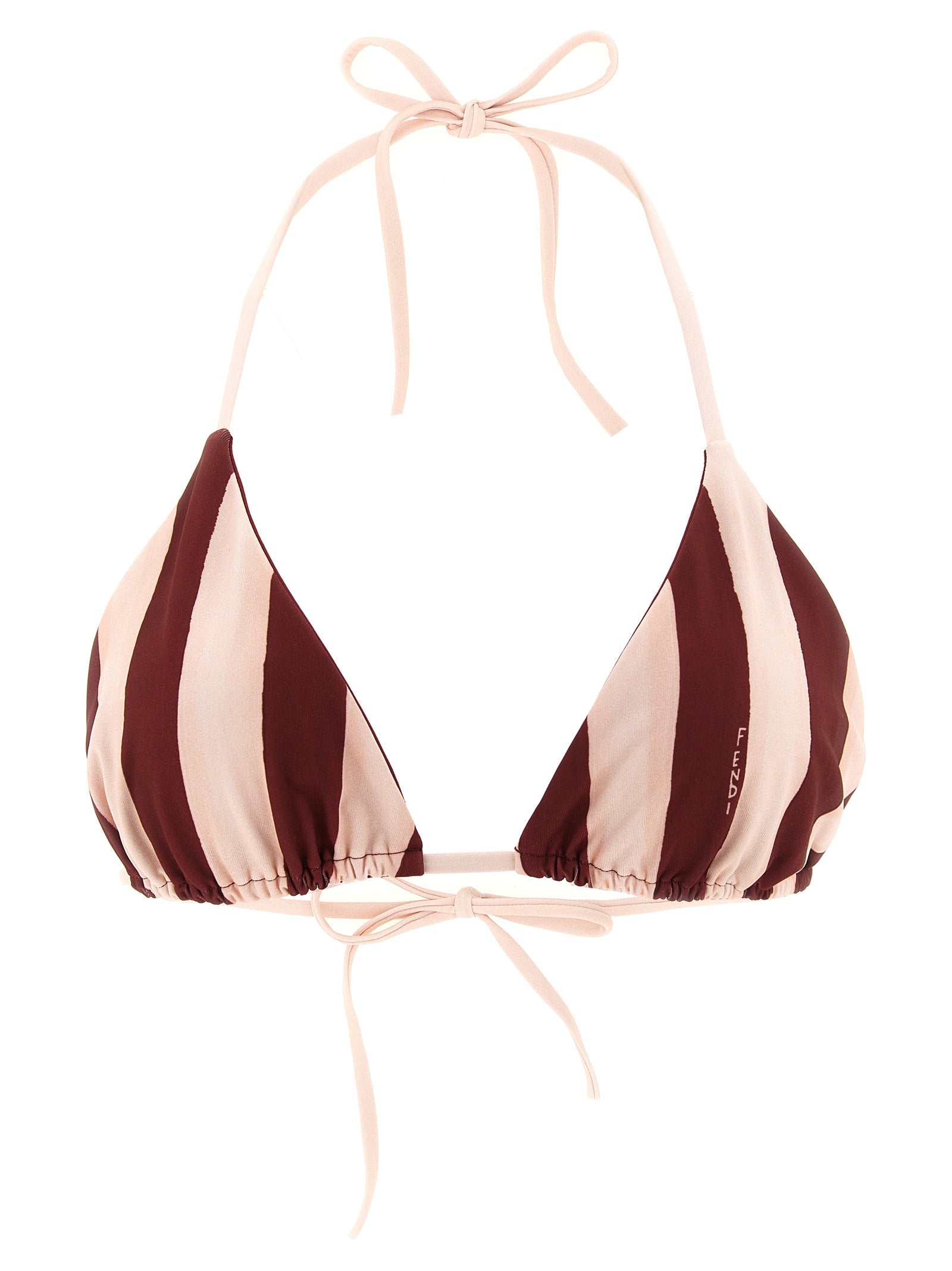 Reversible Striped Bikini Top — Bordeaux