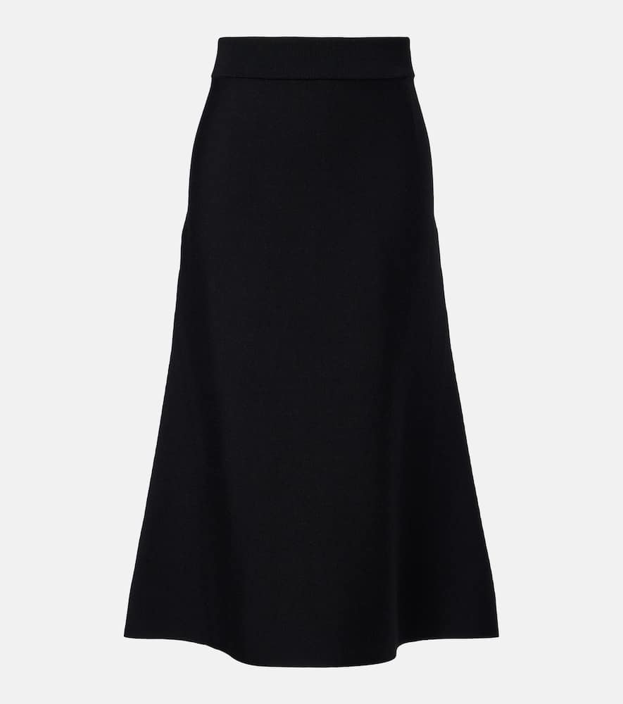 Sharp Ambition wool-blend midi skirt