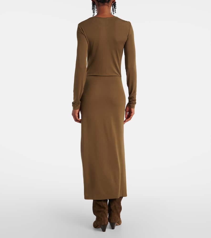 Jelina gathered jersey maxi dress