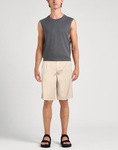 Man Shorts & Bermuda Shorts Beige Size 34 Cotton, Elastane