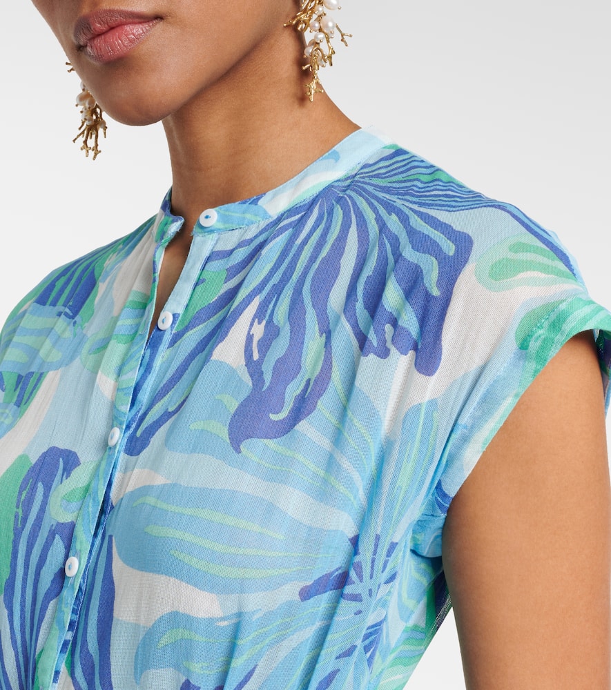 Kora printed cotton gauze maxi dress