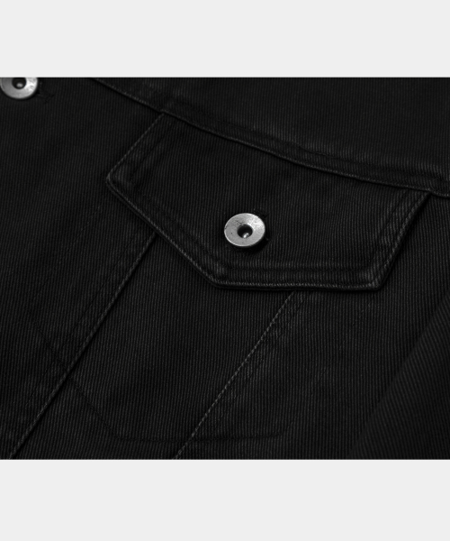 Easy Garment Trucker Jacket Black