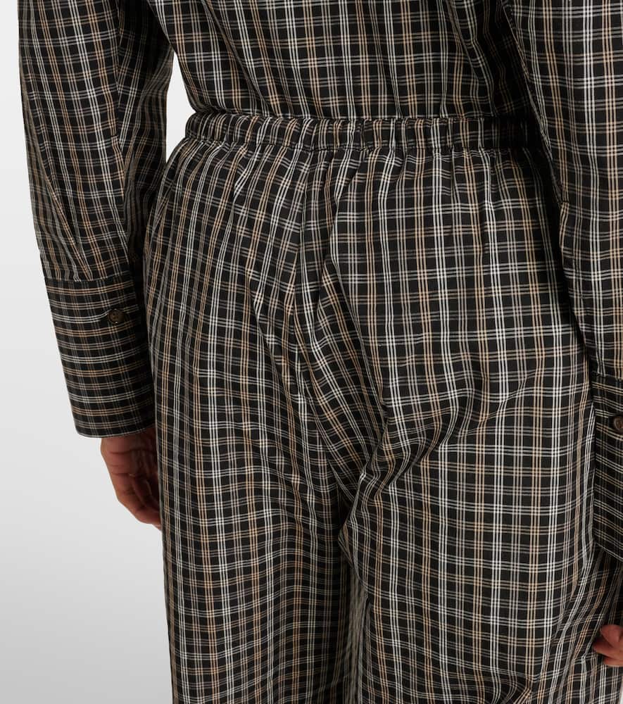 Róhe Checked cotton wide-leg pants