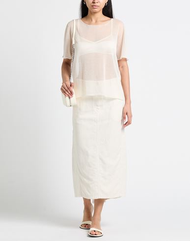 Woman Sweater Ivory Size L Cotton, Polyamide
