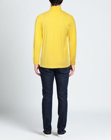 Man Polo shirt Yellow Size L Cotton