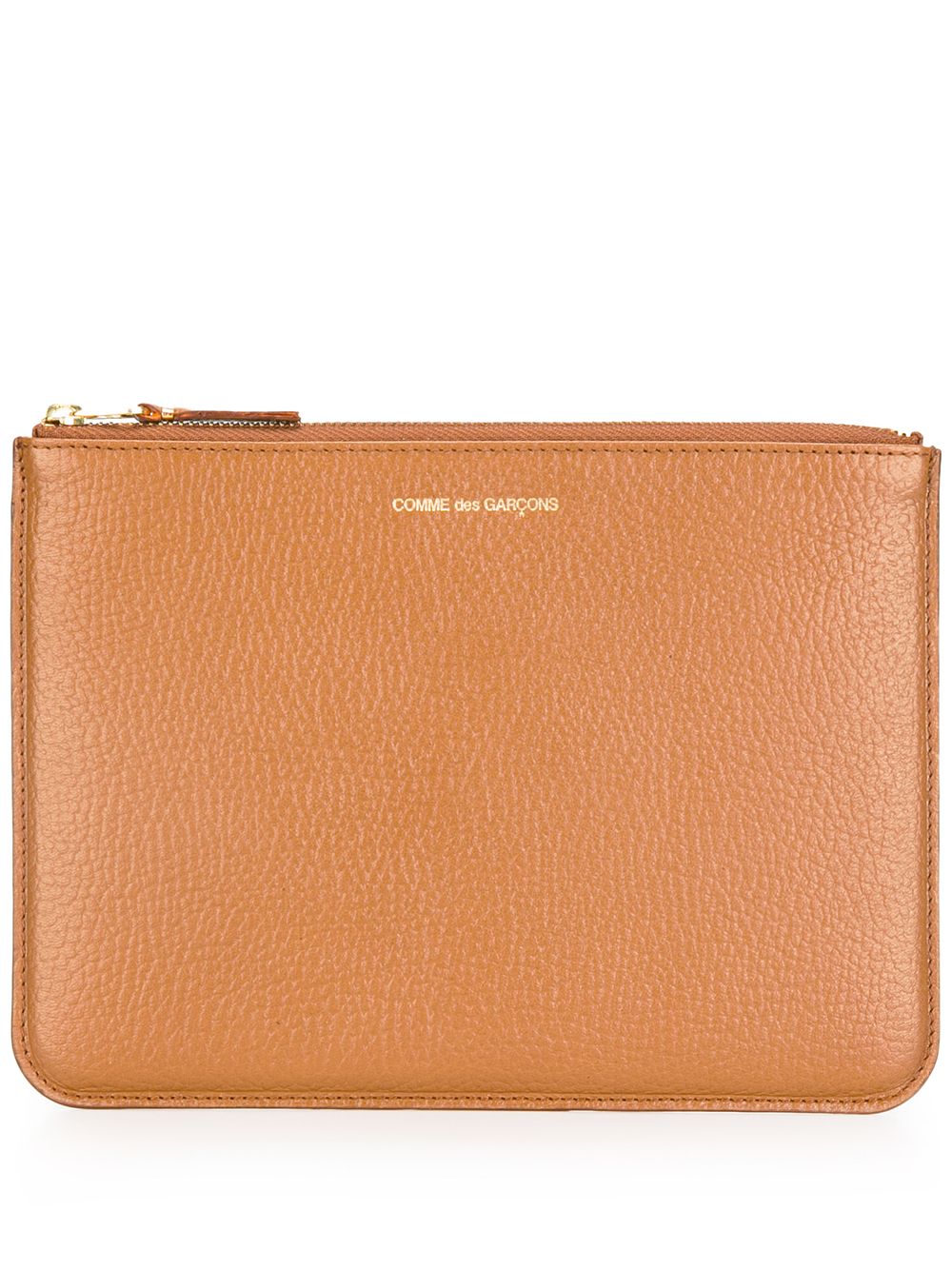 Zipped clutch - Brown