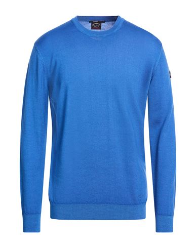 Man Sweater Azure Size XL Virgin Wool