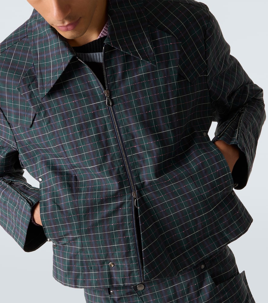 Kraner checked cotton-blend jacket