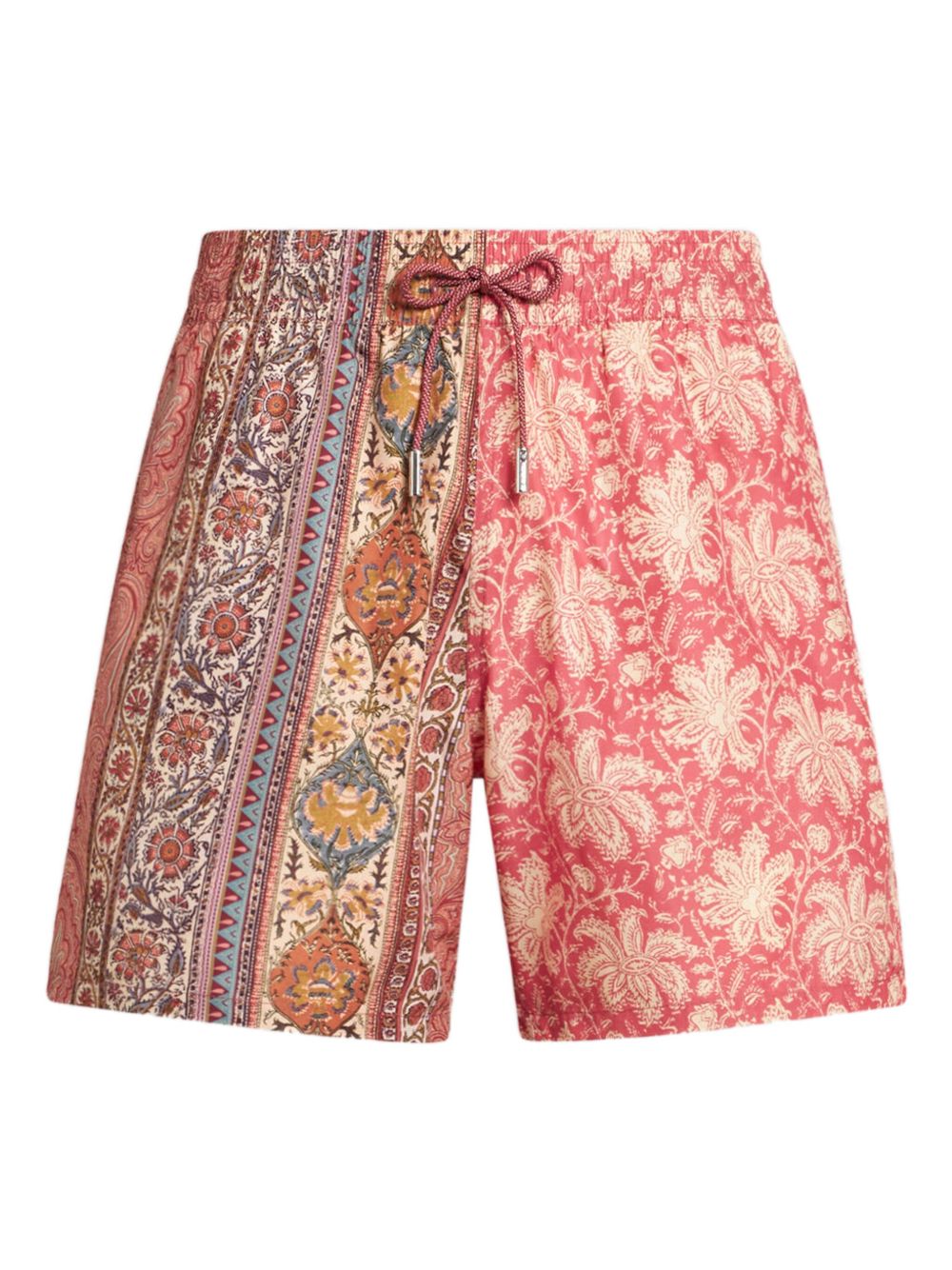 Abstract-pattern swim shorts - Neutrals