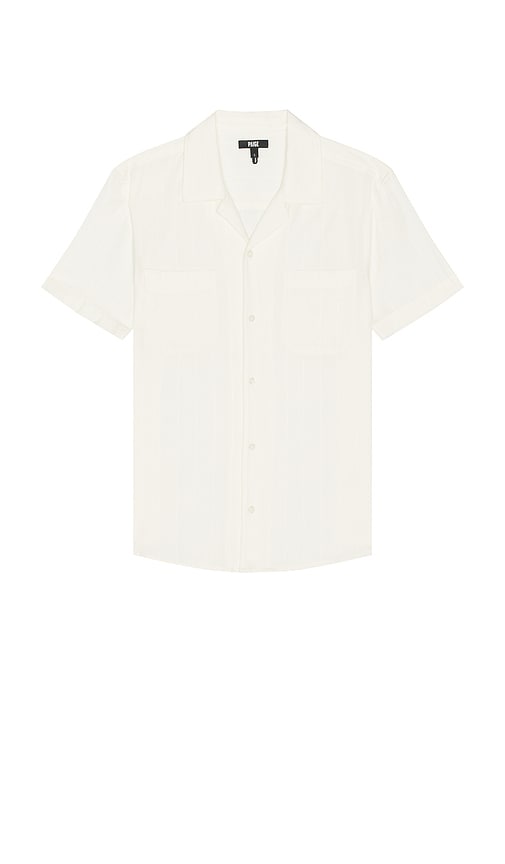 PAIGE Jacobson Short Sleeve Shirt in White. -  XL also in