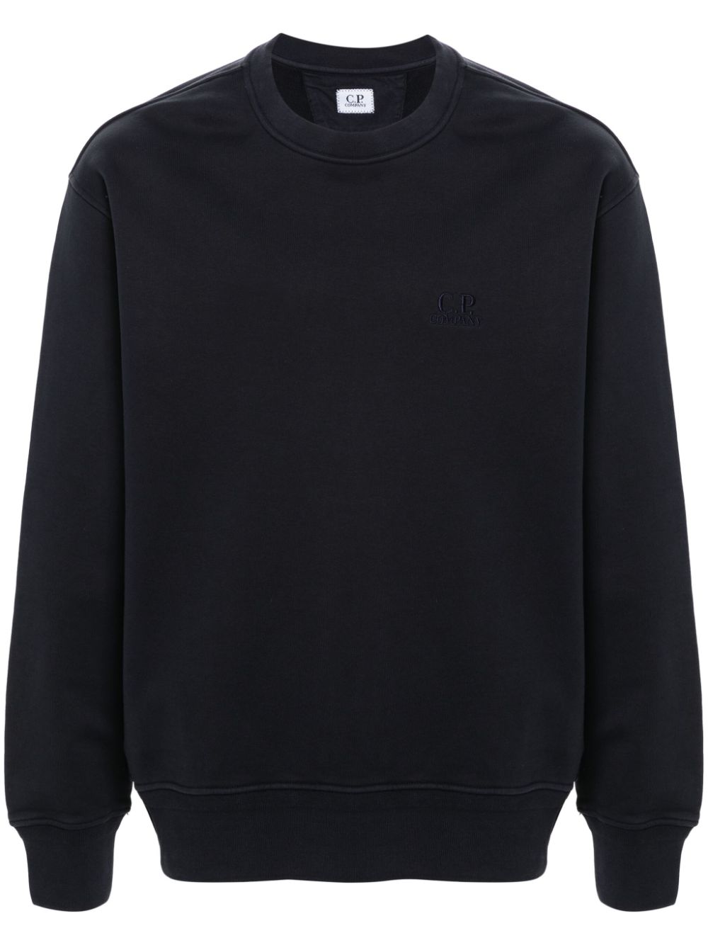 Logo-embroidered cotton sweatshirt - Blue