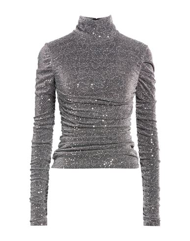 Woman Top Silver Size 0 Polyester, Metallic Polyester, Polyamide