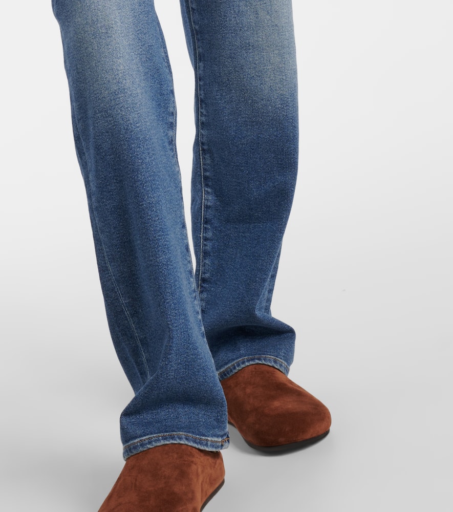 7 For All Mankind Ellie high-rise cotton-blend straight jeans