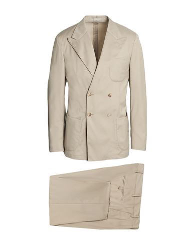 Man Suit Taupe Size 44 Virgin Wool