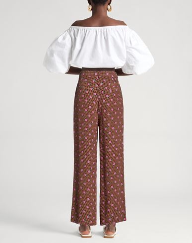 Woman Pants Brown Size 10 Silk