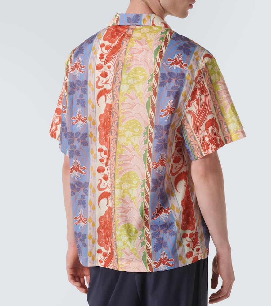 Printed cotton bowling shirt