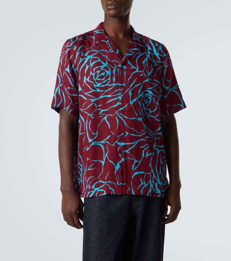 Printed bowling shirt