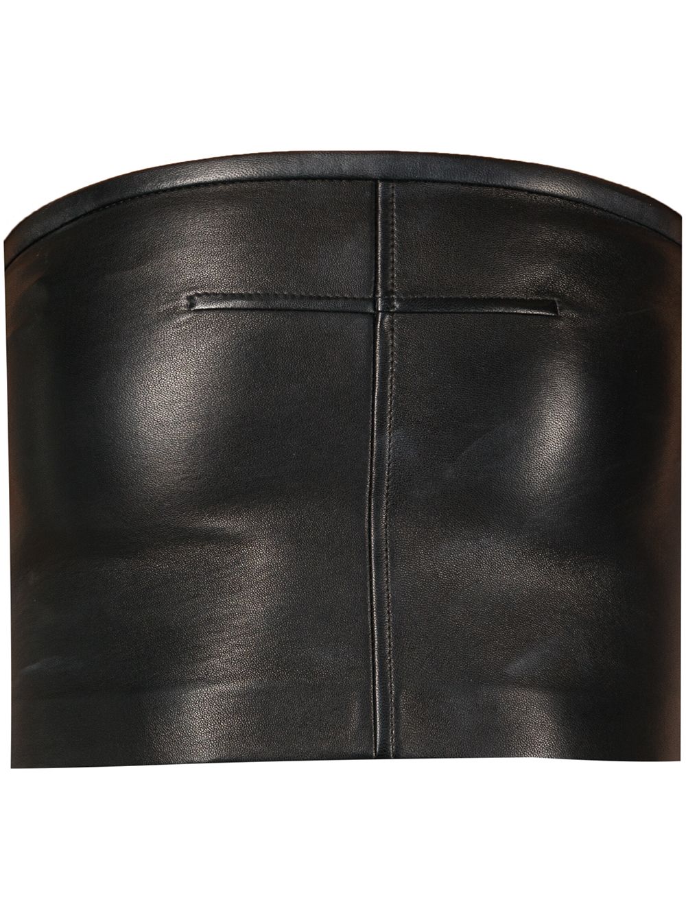 Leather bodycon tube top - Black