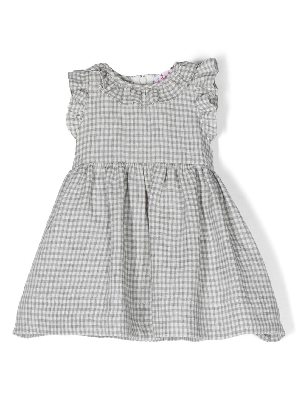 Gingham-check print dress - Grey