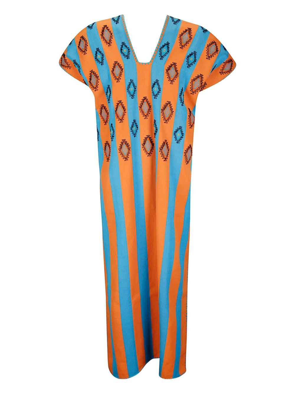 Tandem embroidered maxi dress - Orange