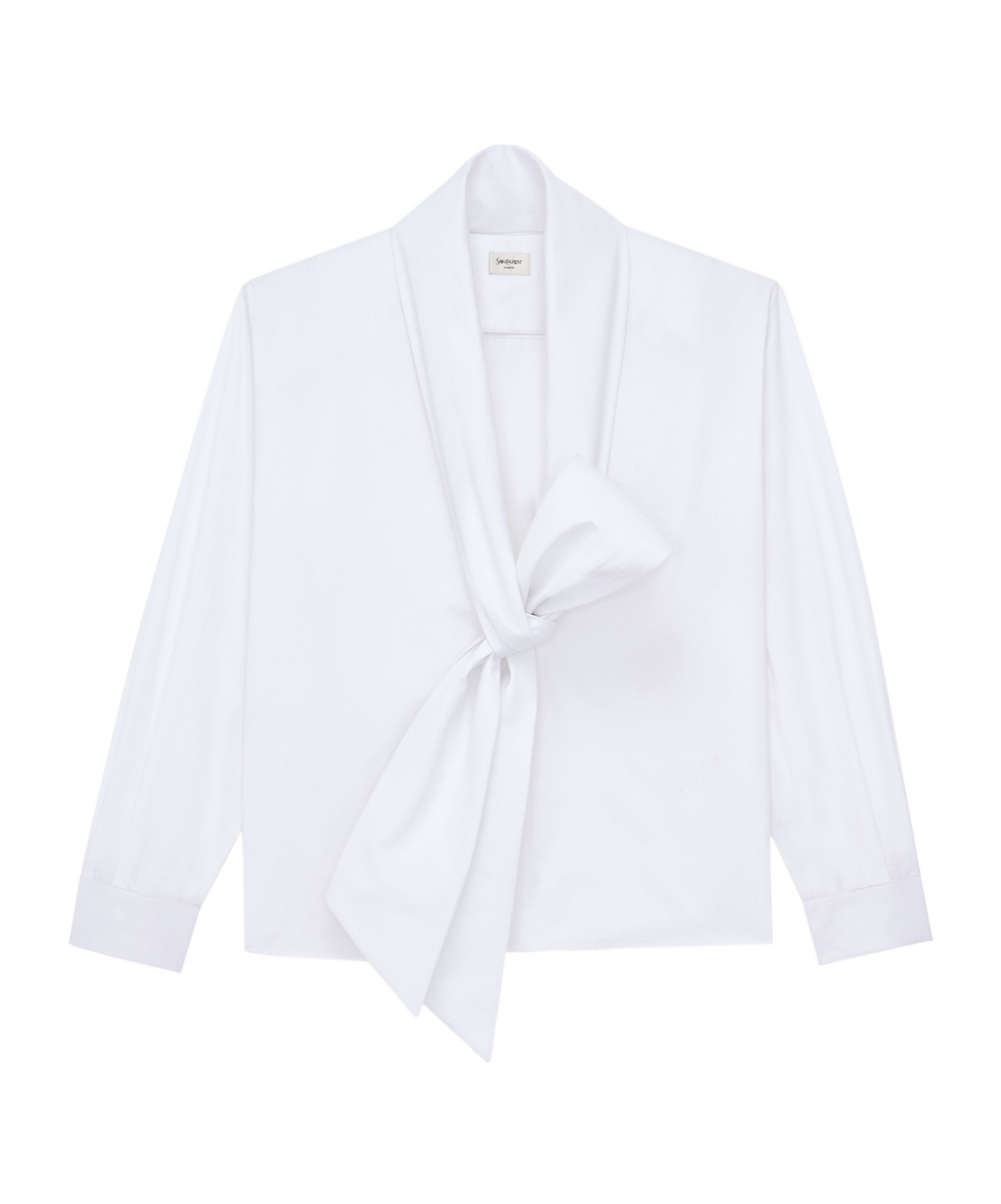 Lavallière shirt in cotton poplin