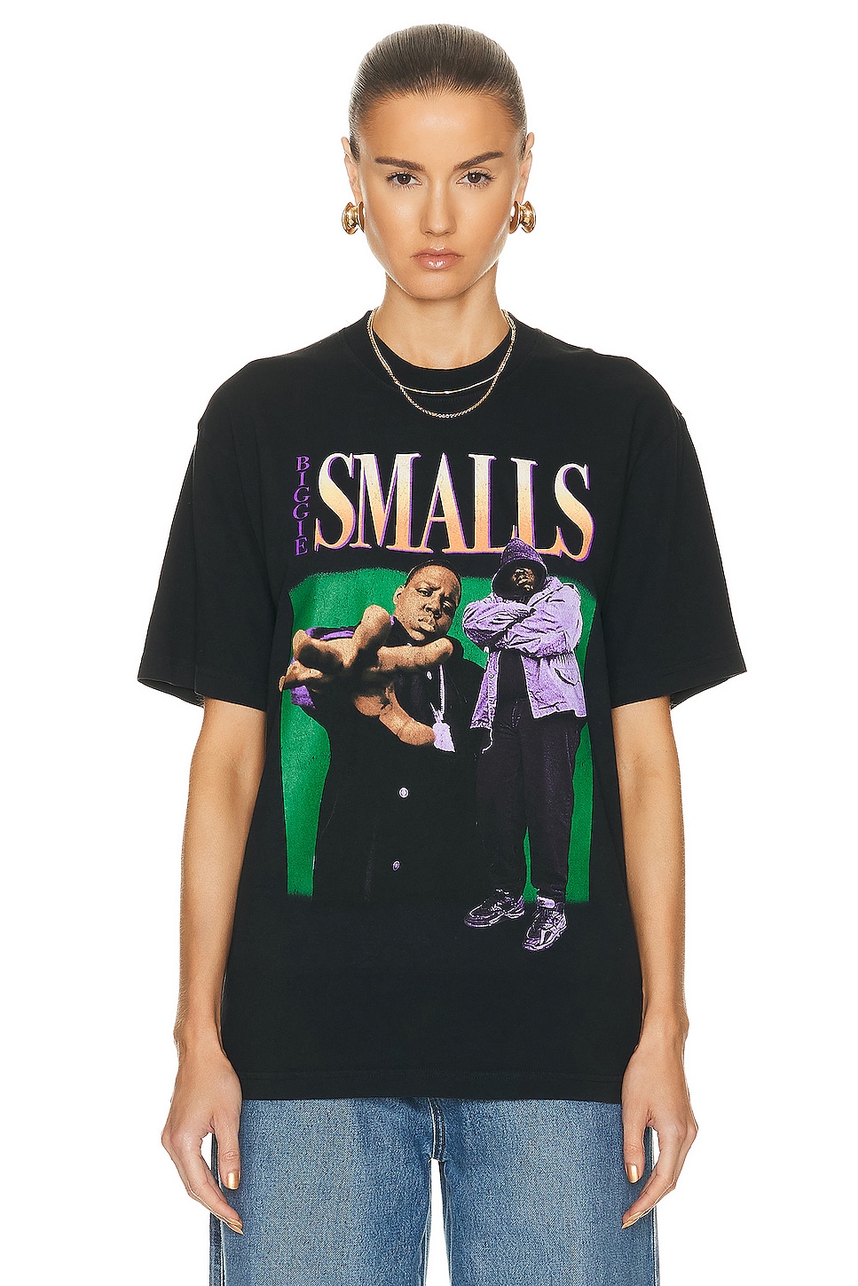 SIXTHREESEVEN Six Three Seven Notorious B.I.G. T-Shirt in Black - Black. M also in
