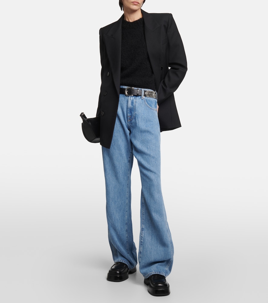 Tess high-rise straight jeans