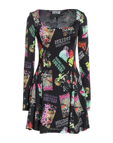 Woman Mini dress Black Size 12 Viscose, Elastane