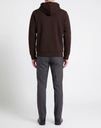 Man Sweatshirt Dark brown Size L Cotton