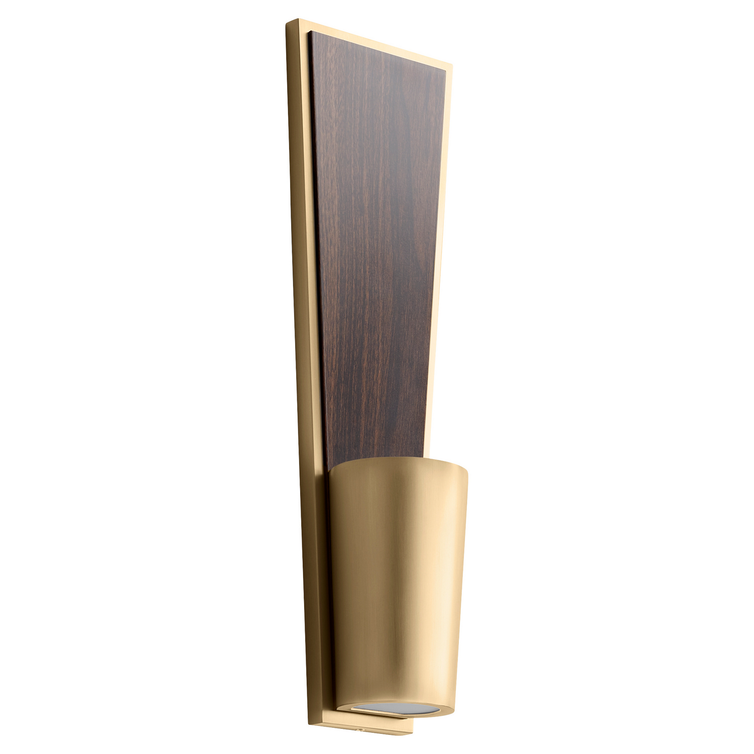 Antique Brass W Walnut LED Wall Sconce from the Favero Collection