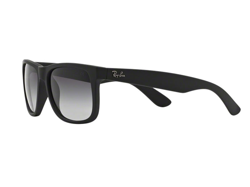 Ray - Ban Man Ray - Ban RB4165 JUSTIN 601/8G Sunglasses Injected Black Grey Squared Normal Shaded