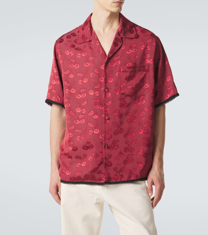 Cherryfic jacquard bowling shirt
