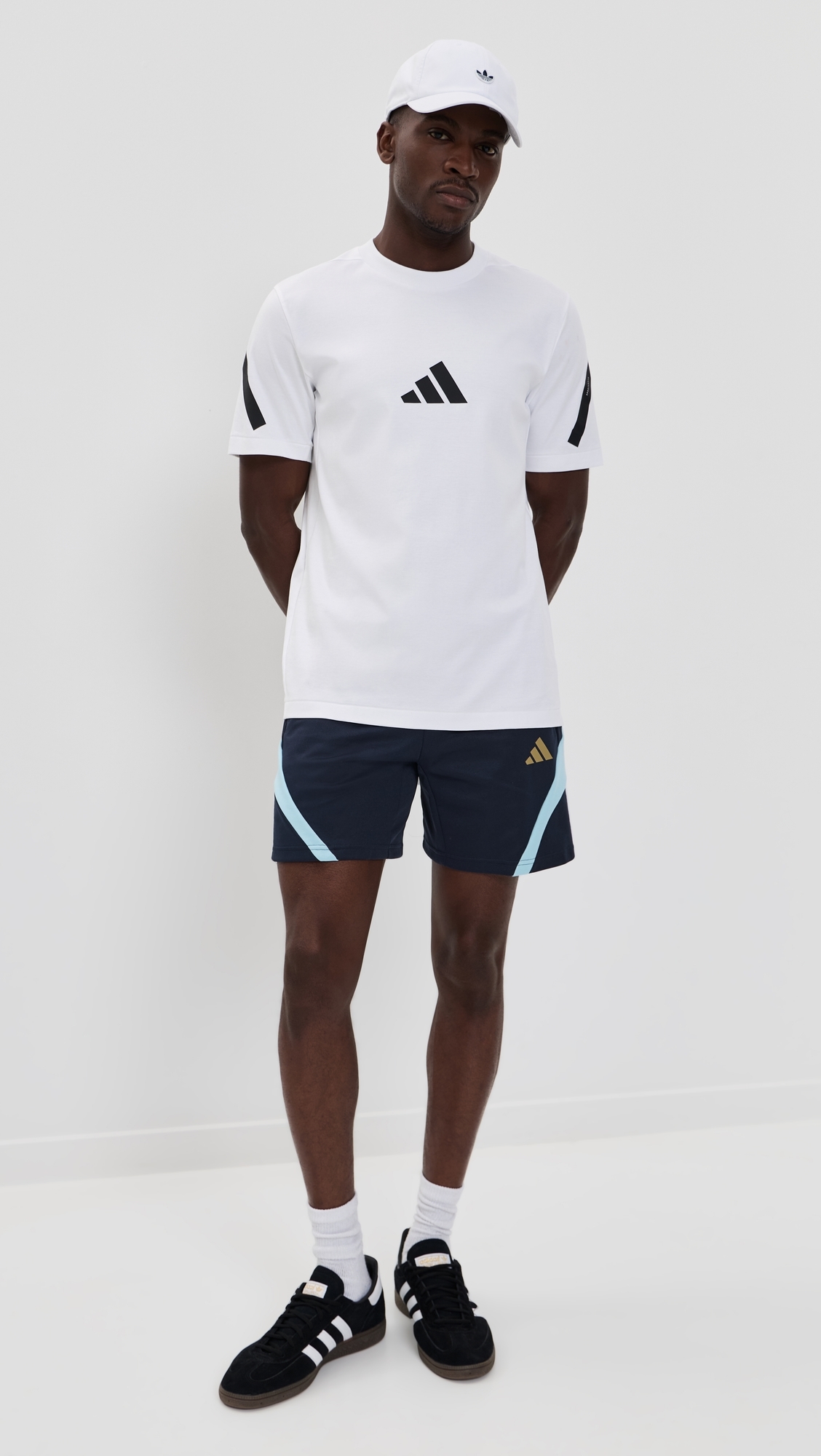House of Tiro Nations Track Shorts 6.75 Night Navy/Ice Blue/White Blue