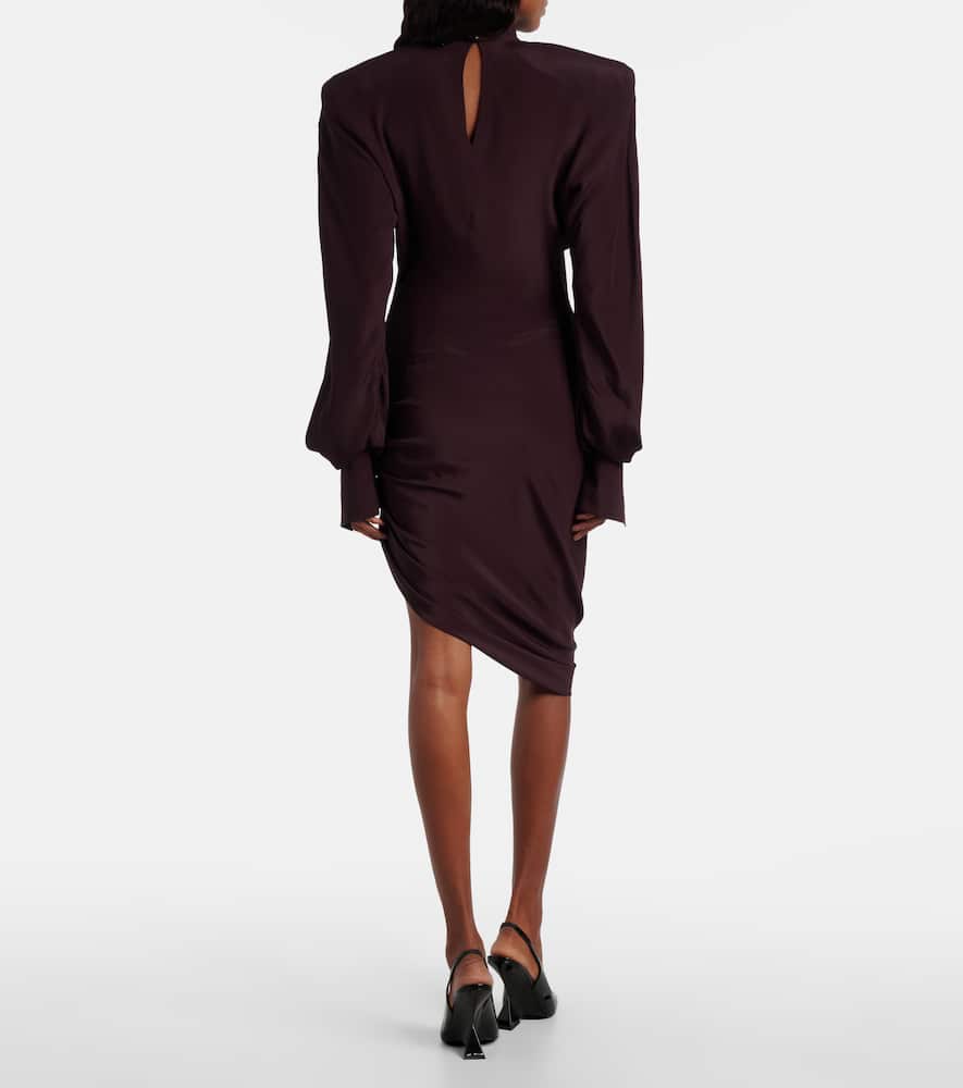Draped asymmetric minidress