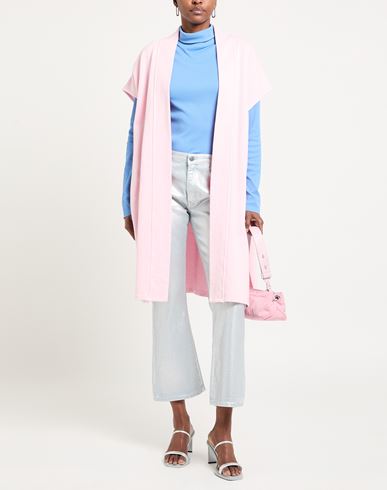 Woman Cardigan Pink Size S Cotton