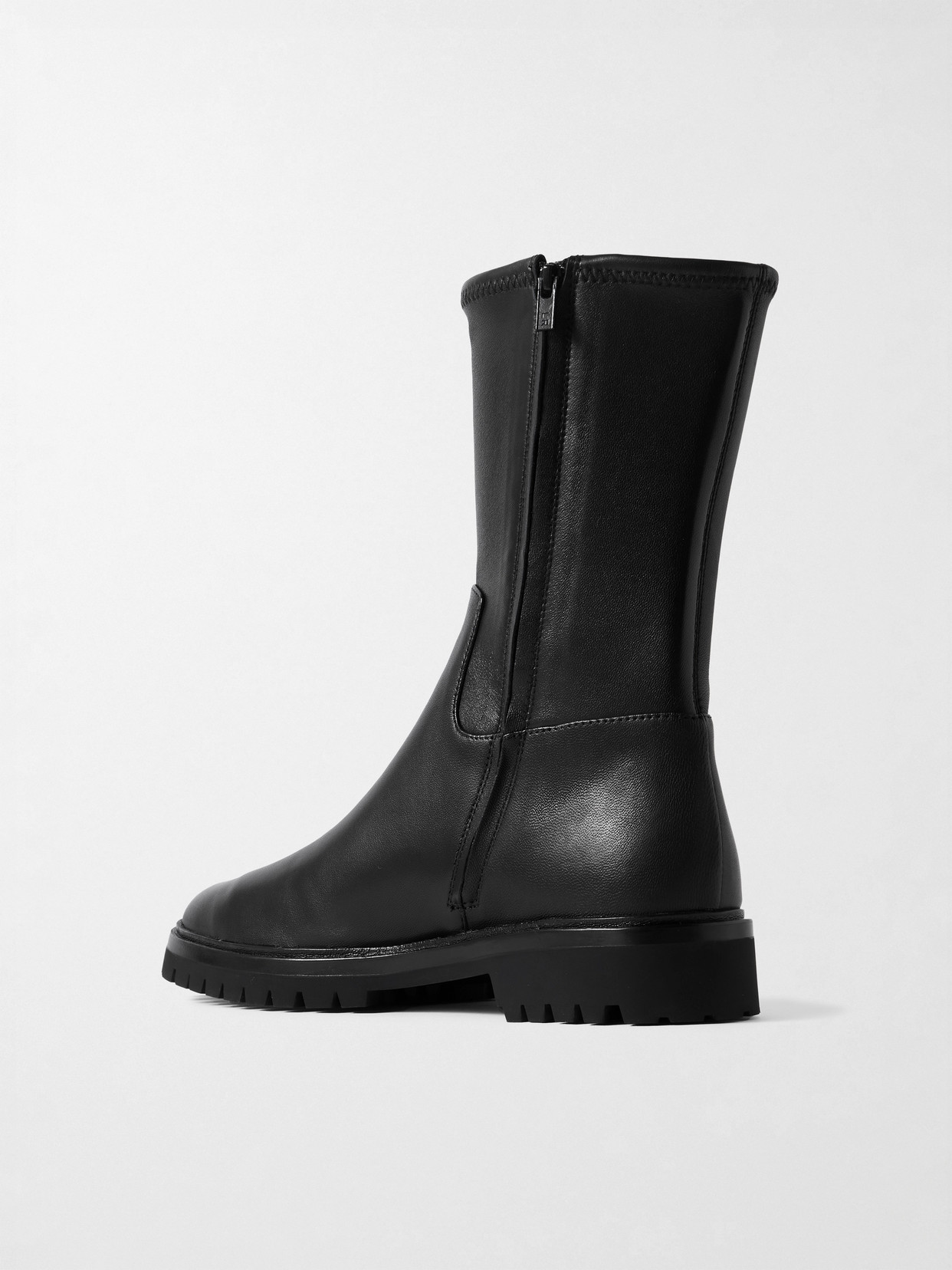 Danny Stretch-leather Ankle Boots - Black