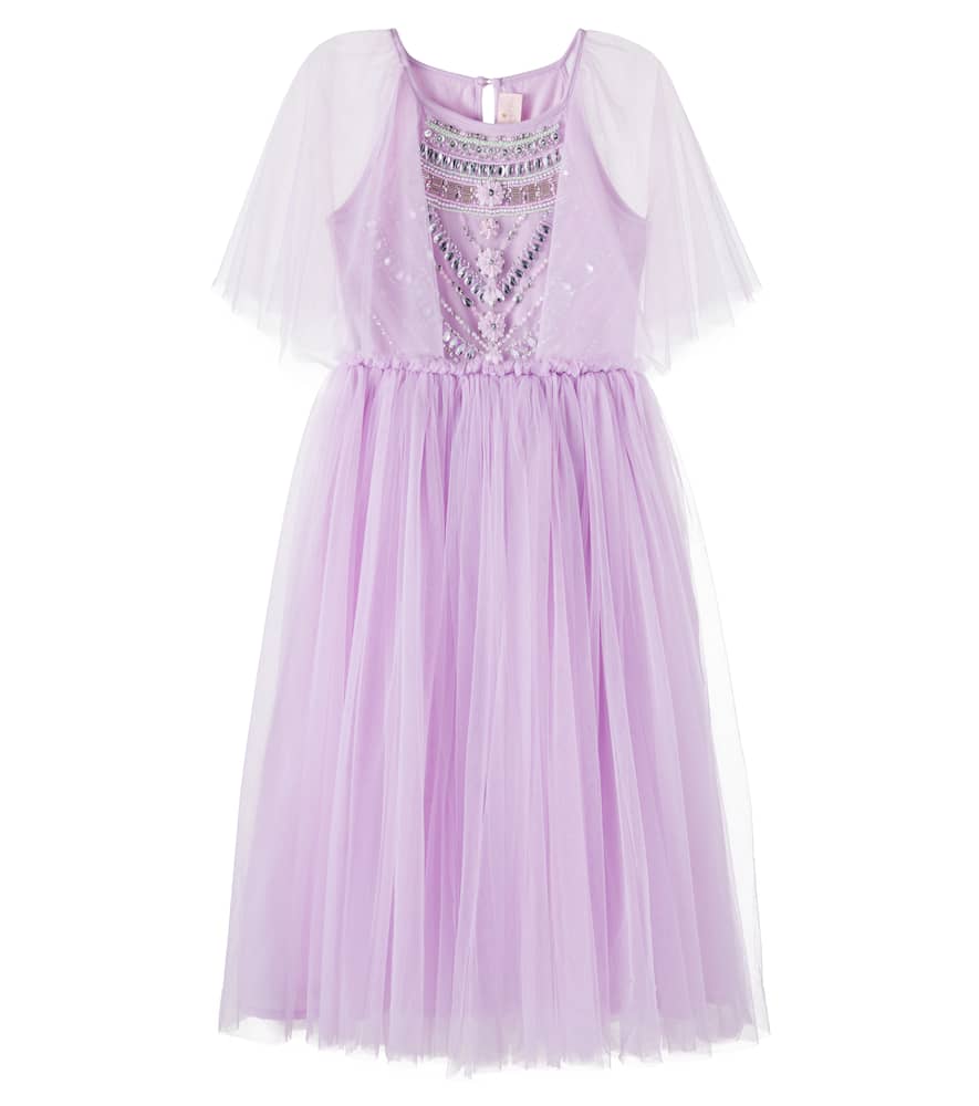Lina embellished tulle dress