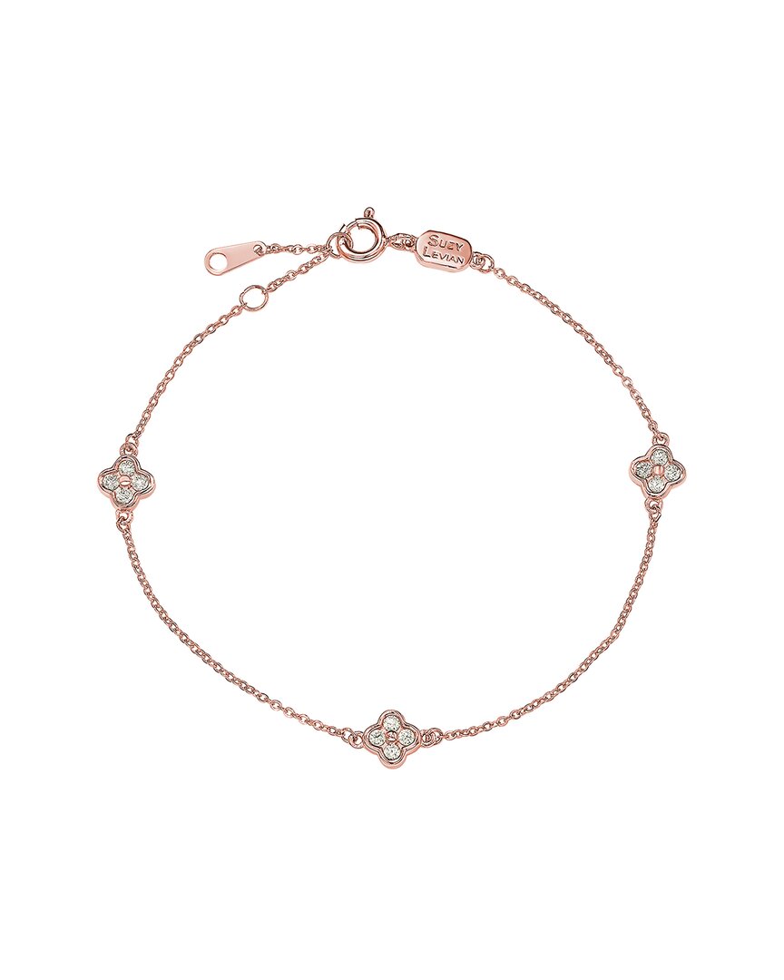 14K 0.24 ct. tw. Diamond Station Bracelet