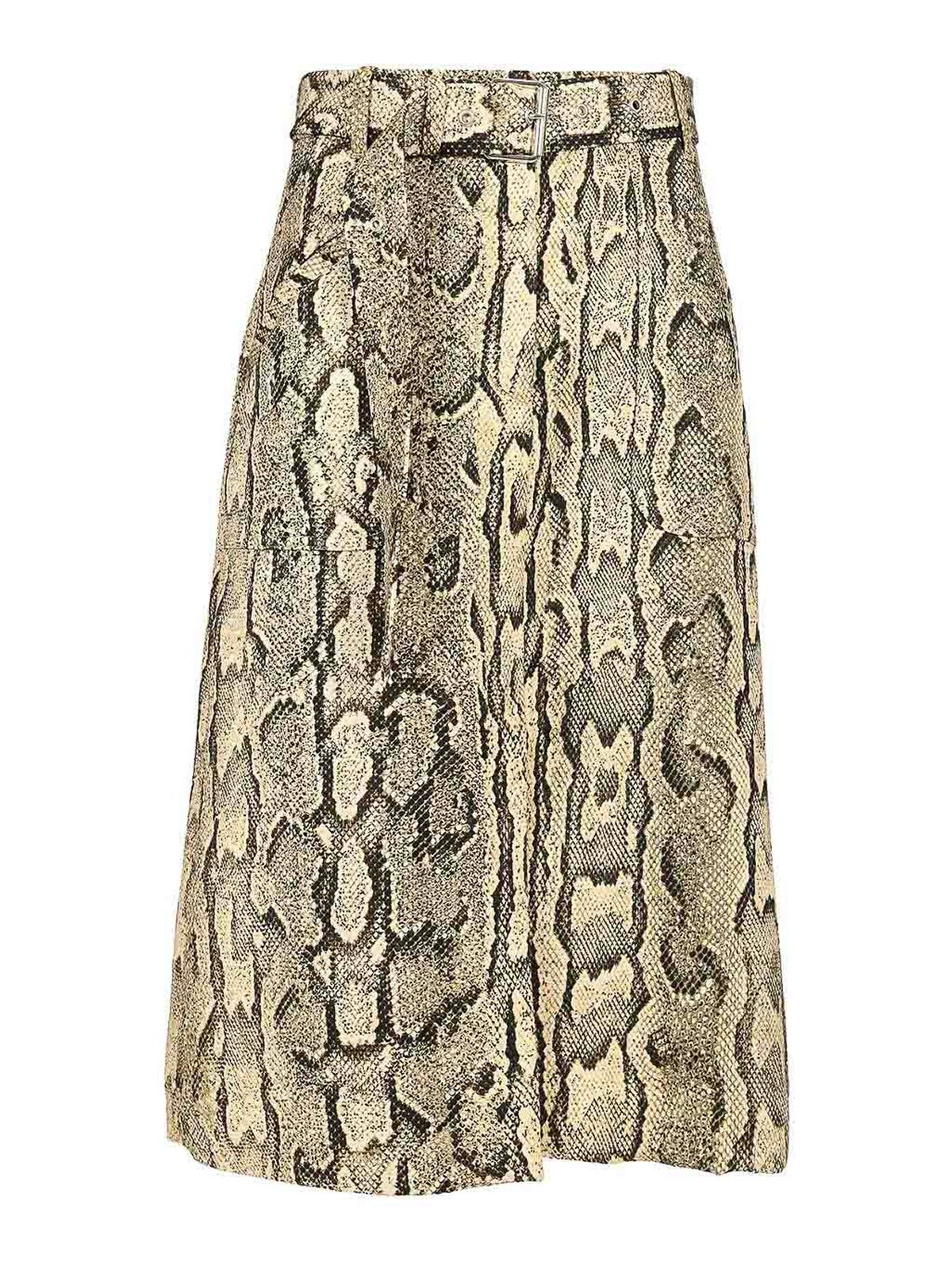 Sheraz Skirt With Jacquard Snake Print