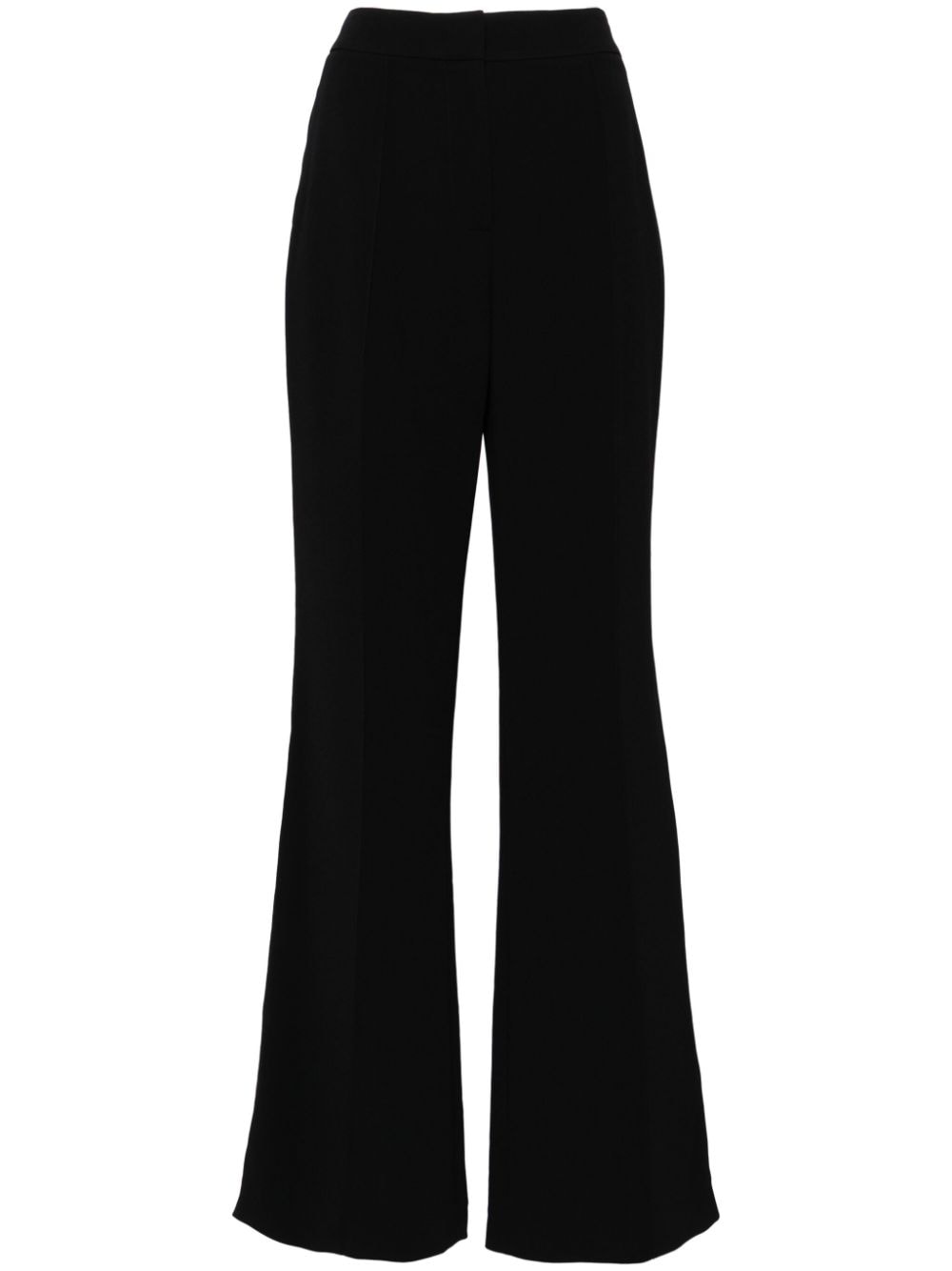 Topstitch crepe trousers - Black